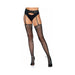 Rhinestone Garter/stocking 2pc Os Black - SexToy.com