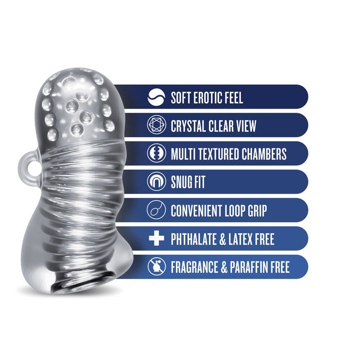 Rize! Squeezy Ergonomic Stroker Clear - SexToy.com