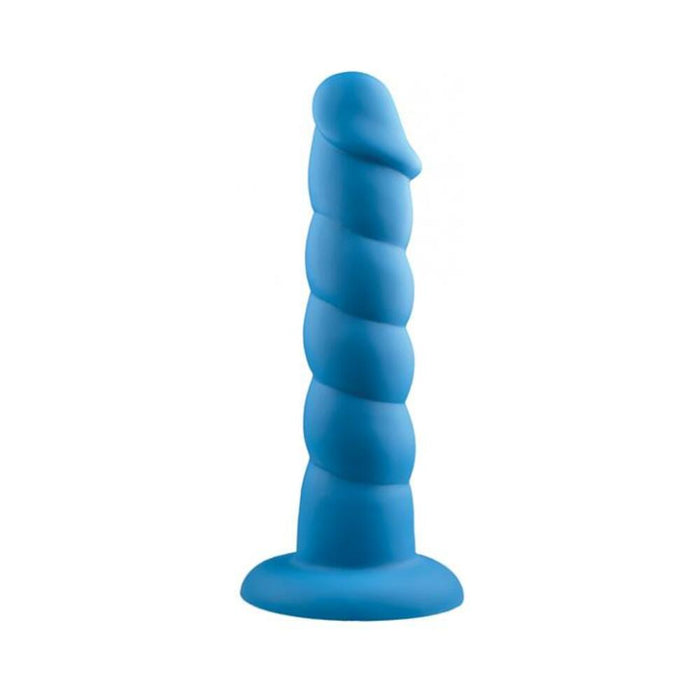 Rock Candy Suga Daddy 9.5" Silicone Dildo - Blue - SexToy.com