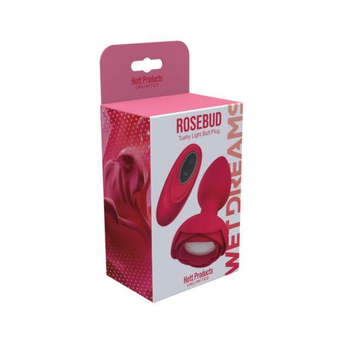 Rose Bud Tushy Light Light-up Silicone Butt Plug - SexToy.com