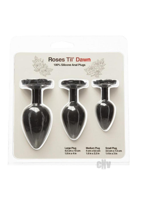 Roses Til Dawn 3pc Kit Black - SexToy.com