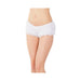 Ruffle Shorts Back Bow Detail White O/S - SexToy.com