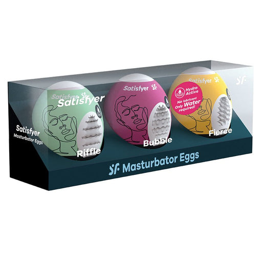 Satisfyer Masturbator Egg 3er Set-Riffle-Bubble-Fierce - SexToy.com