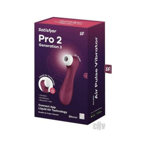 Satisfyer Pro 2 Generation 3 W/ App Wine Red (net) - SexToy.com