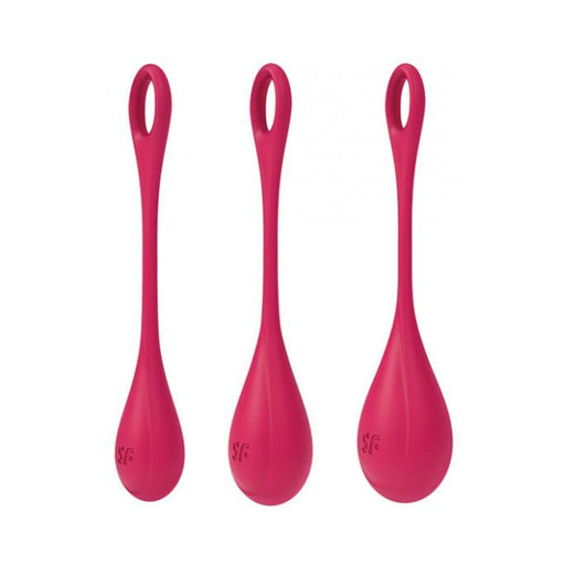 Satisfyer Yoni Power 1 Balls Training Set - Red - SexToy.com