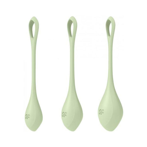 Satisfyer Yoni Power 2 Balls Training Set - Light Green - SexToy.com