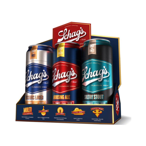 Schag's Beer Can Stroker 6 Pack (2 Of Each Style) - SexToy.com