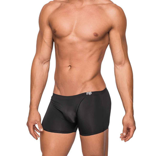 Seamless Sleek Short W/Sheer Pouch Black S - SexToy.com