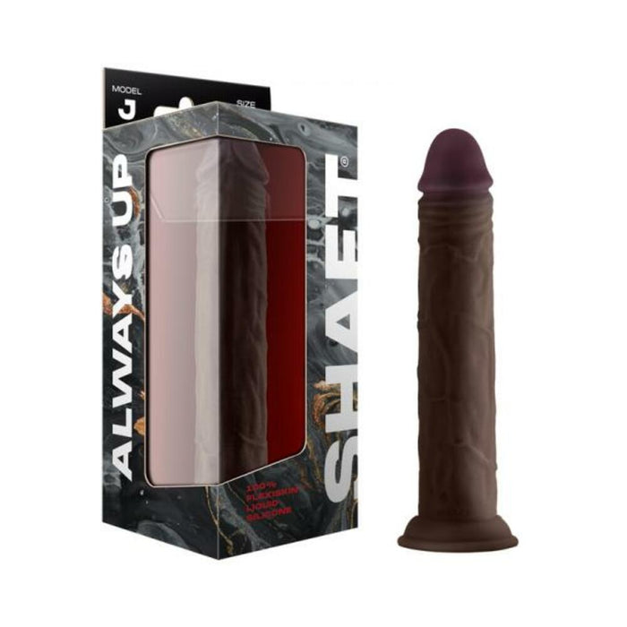 Shaft Model J Liquid Silicone 9.5 In. Dildo Mahogany - SexToy.com