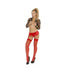 Sheer Thigh High Stockings Red O/S - SexToy.com