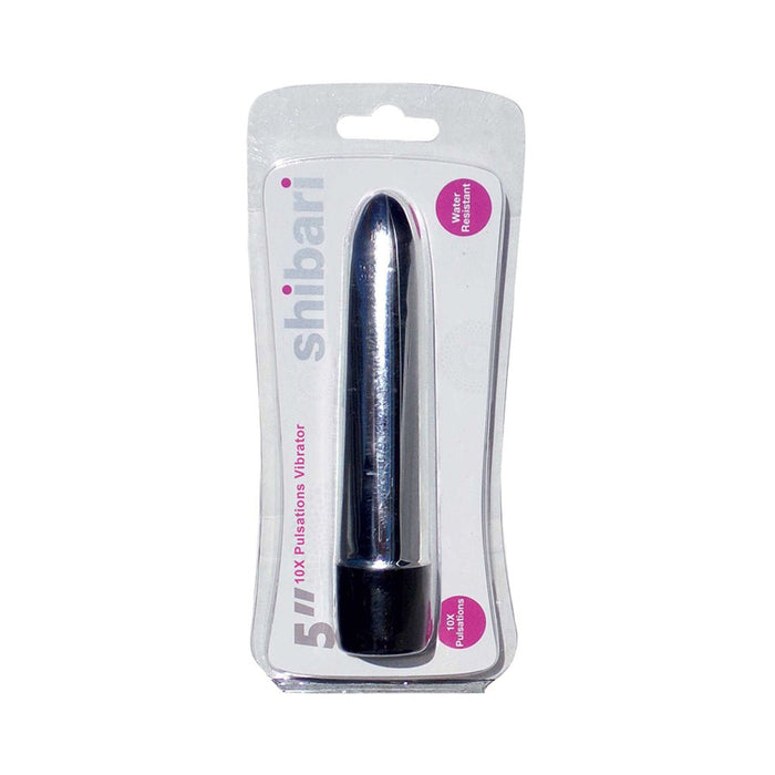 Shibari 10x Pulsations Vibrator 5in Silver | SexToy.com