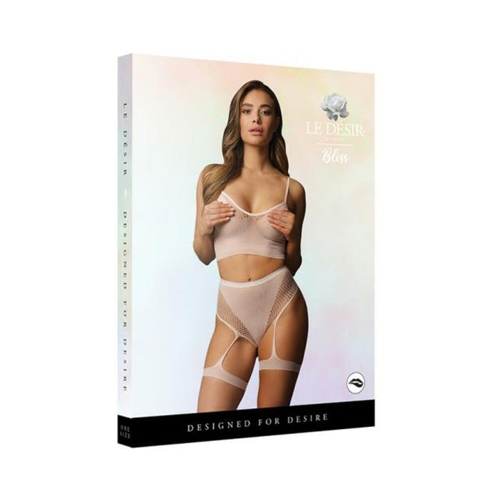 Shots Le Desir 2-Piece Bra Set With Garters | SexToy.com