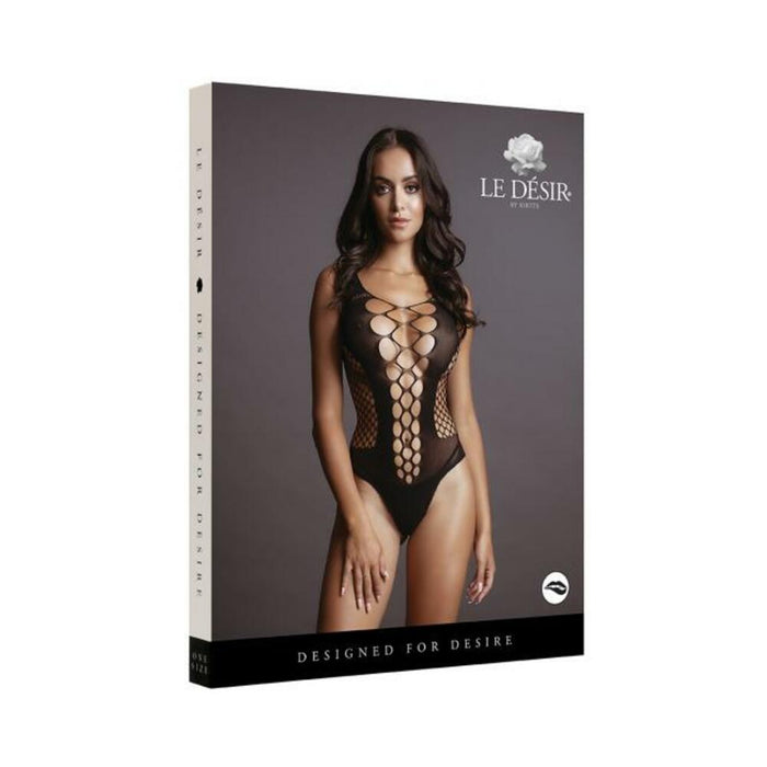 Shots Le Desir Contrast Fence Net Teddy | SexToy.com