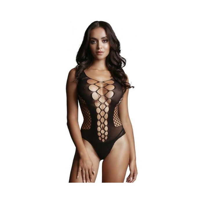 Shots Le Desir Contrast Fence Net Teddy | SexToy.com