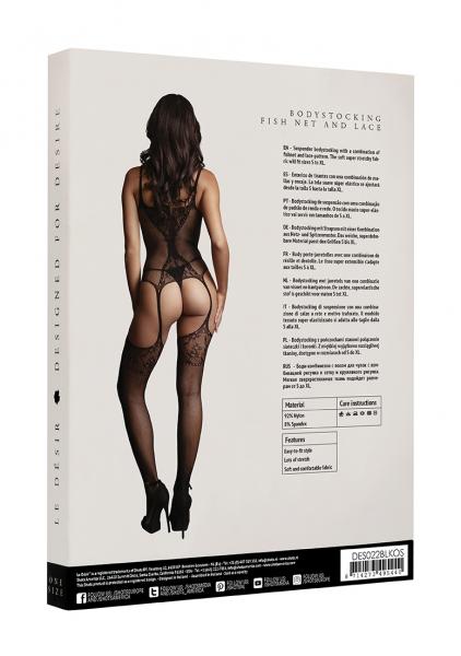 Shots Le Desir Fishnet And Lace Suspender Bodystocking | SexToy.com