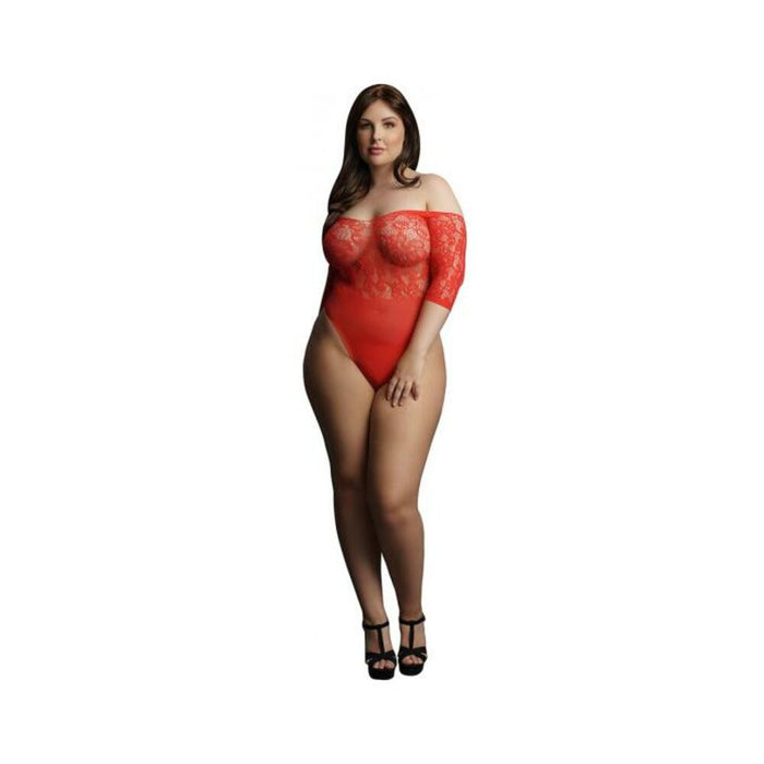 Shots Le Desir Presents Rhinestone Off-shoulder Bodysuit Osx Red | SexToy.com