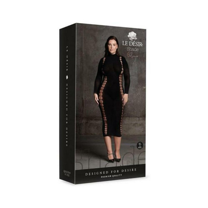 Shots Le Desir Shade Carme Xi Dress With Turtleneck Black Queen Size | SexToy.com