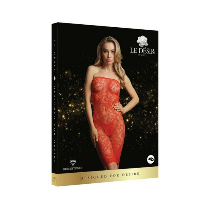 Shots Le Desir Star Rhinestone Dress Os Red | SexToy.com