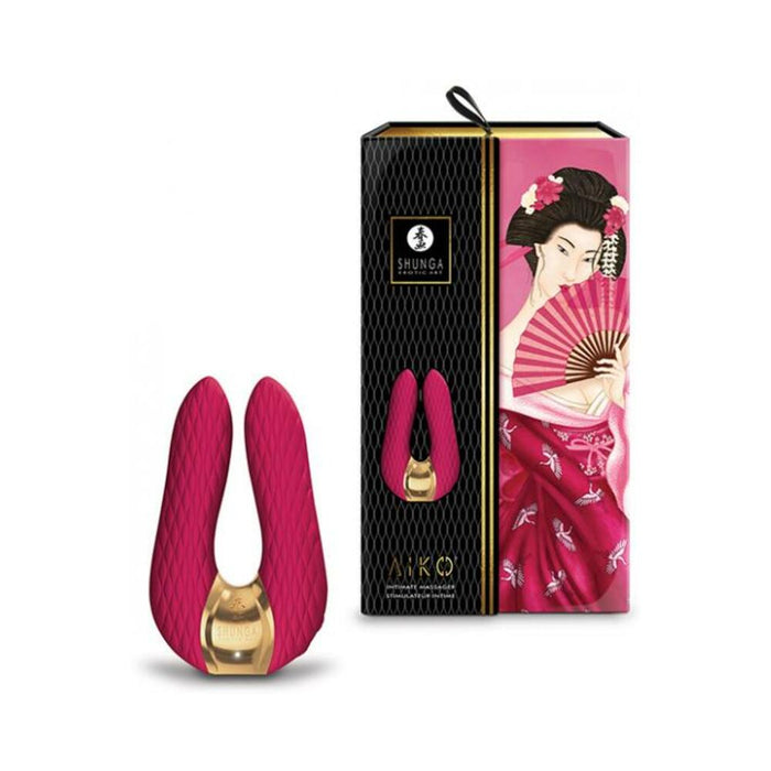 Shunga Aiko Intimate Massager - Raspberry - SexToy.com