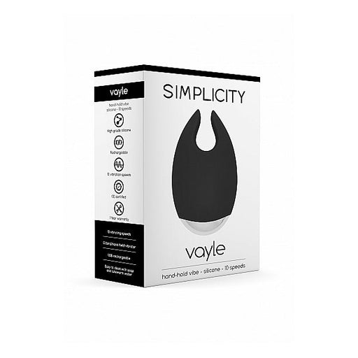 Simplicity Vayle Hand-Hold Vibe Black - SexToy.com