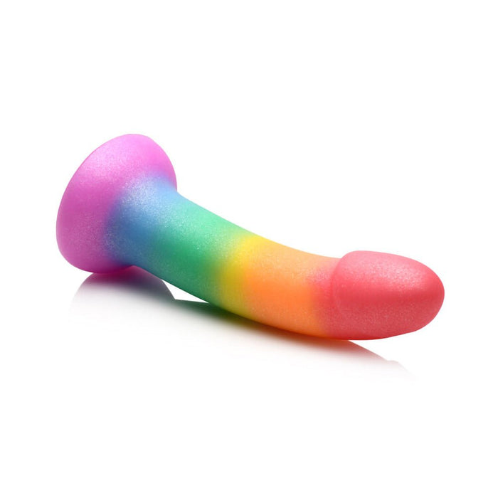 Simply Sweet Phallic 6.5 In. Silicone Dildo Rainbow - SexToy.com