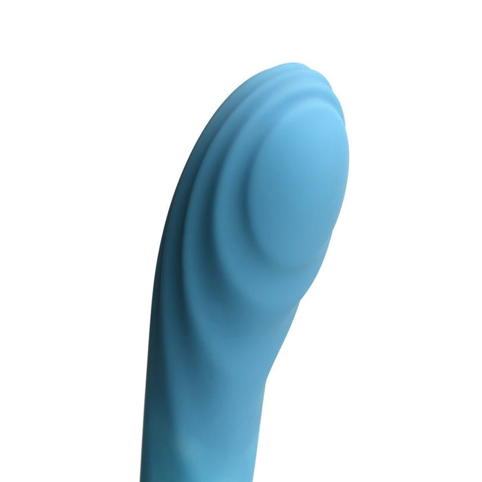 Simply Sweet Rippled 7 In. Silicone Dildo Blue/white - SexToy.com