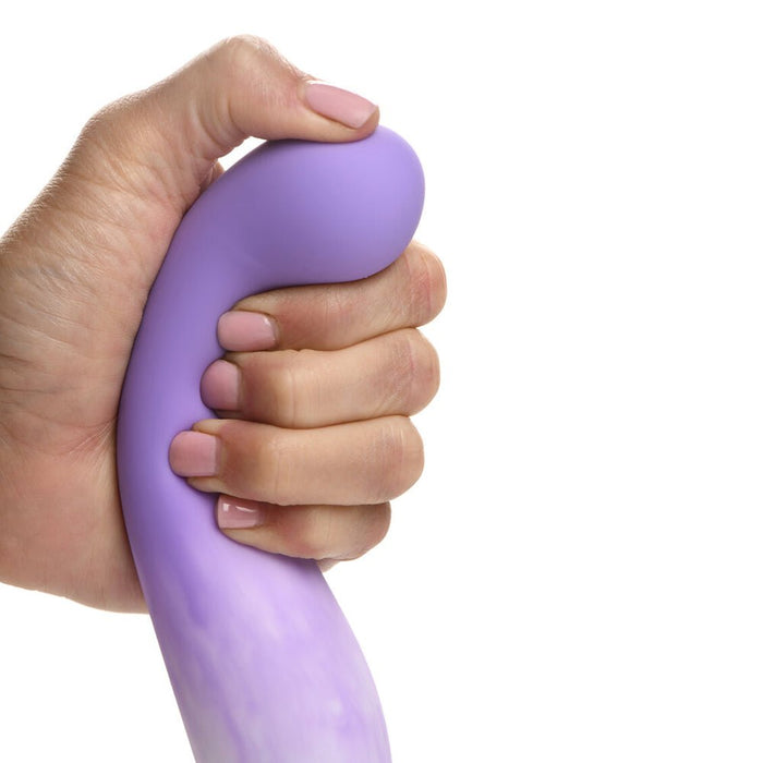 Simply Sweet Slim G-spot 7 In. Silicone Dildo Purple/white - SexToy.com