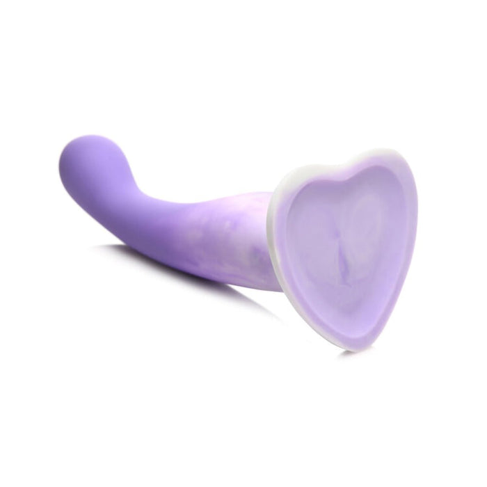 Simply Sweet Slim G-spot 7 In. Silicone Dildo Purple/white - SexToy.com