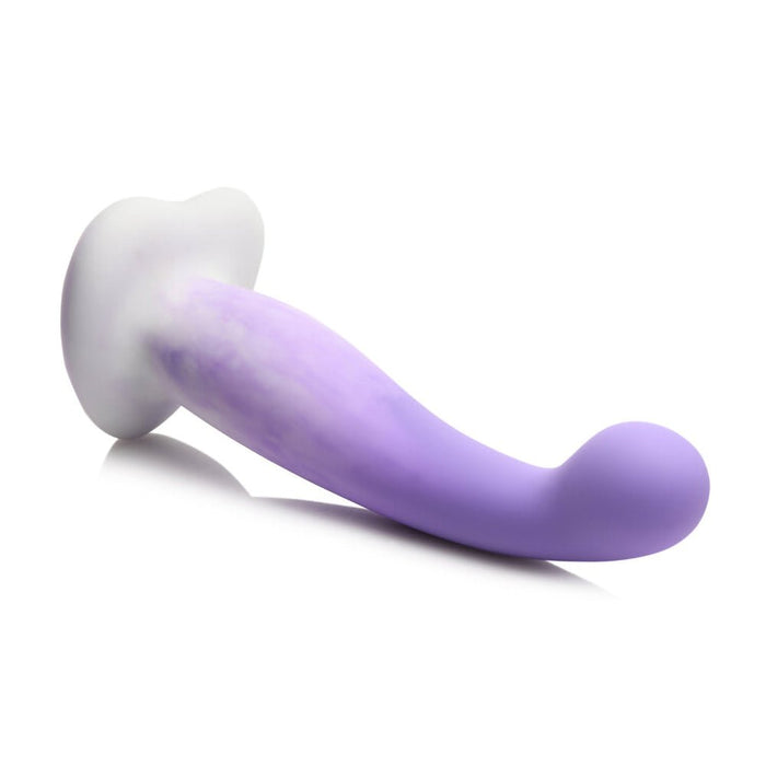 Simply Sweet Slim G-spot 7 In. Silicone Dildo Purple/white - SexToy.com