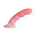 Simply Sweet Wavy 8 In. Silicone Dildo Pink/white - SexToy.com