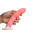 Simply Sweet Wavy 8 In. Silicone Dildo Pink/white - SexToy.com