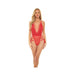 Sloane Soft Cup Deep Plunge Teddy W/side Lace Up Ribbon Detail Red L/xl - SexToy.com