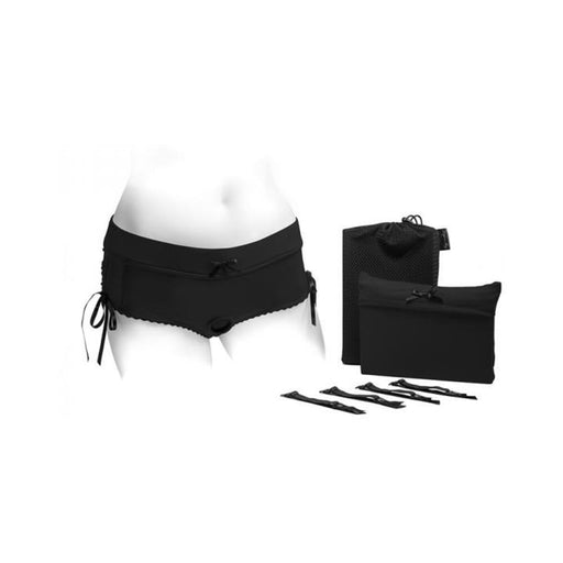 Spareparts Sasha Cinch Booty Short Harness Black Size 4xl | SexToy.com