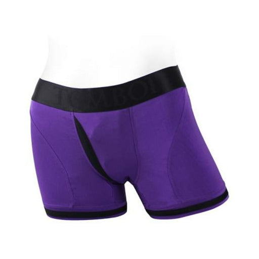 Spareparts Tomboii Nylon Boxer Briefs Harness Purple/black Size 2xl | SexToy.com