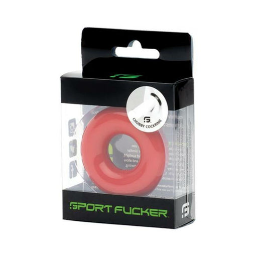 Sport Fucker Chubby Cockring - Red - SexToy.com