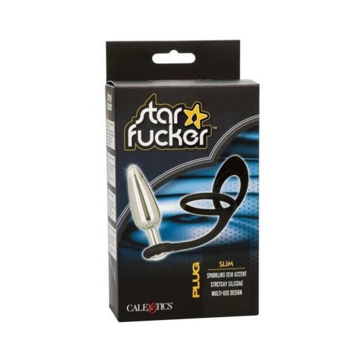 Star Fucker Slim Gem Plug W/silicone Enhancer - Black - SexToy.com