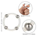 Steel Beaded Silicone Ring Large Clear | SexToy.com