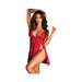 Stretch Babydoll W/lace & G-string Red M/l - SexToy.com