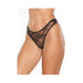 Stretch Lace High Leg Thong Black O/s - SexToy.com