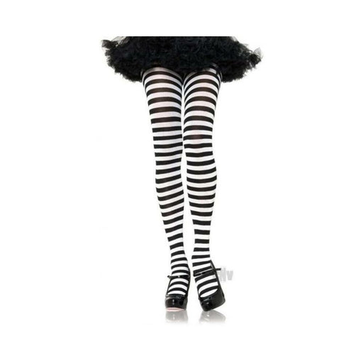 Striped Tights 3x-4x Black/white - SexToy.com