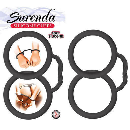 Surenda Silicone Cuffs - Black - SexToy.com