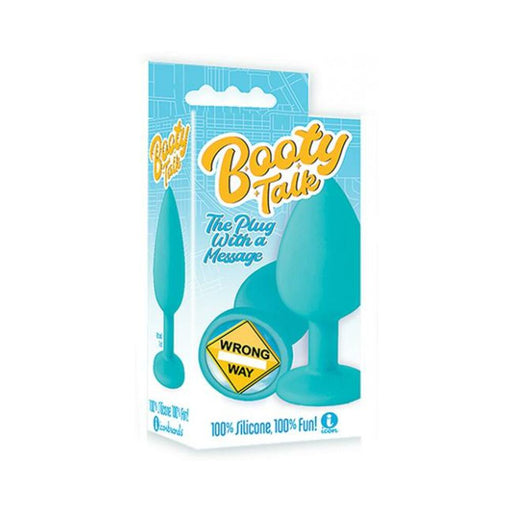 The 9's Booty Calls Wrong Way Plug - Blue - SexToy.com