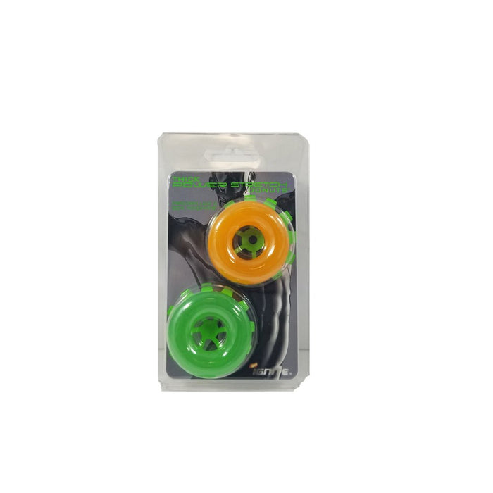 Thick Power Stretch Donuts 2 Pack Orange/Green - SexToy.com