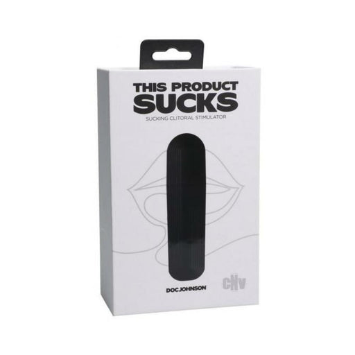 This Product Sucks Rechargeable Silicone Lipstick Sucking Clitoral Stimulator Black | SexToy.com