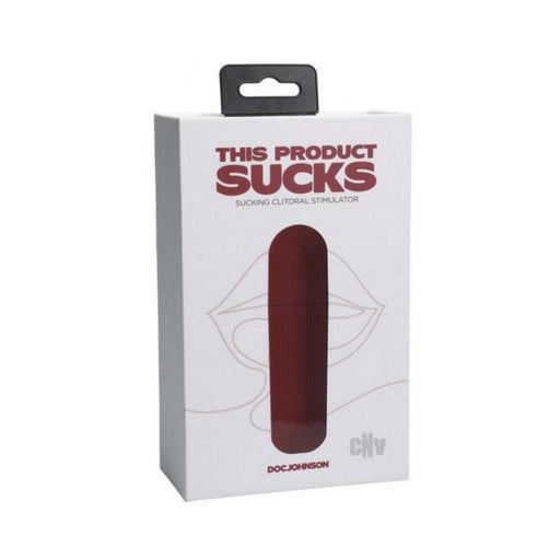 This Product Sucks Rechargeable Silicone Lipstick Sucking Clitoral Stimulator Red | SexToy.com