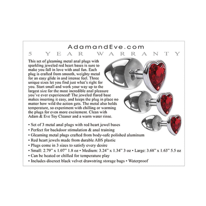 Three Hearts Gem Anal Plug Kit | SexToy.com