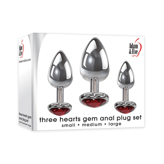 Three Hearts Gem Anal Plug Kit | SexToy.com