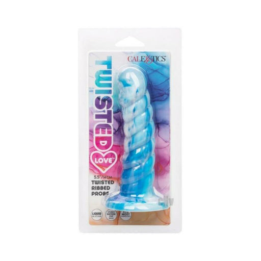 Twisted Love Twisted Ribbed Probe - Blue - SexToy.com