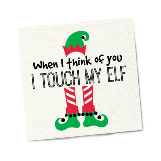 Twisted Wares When I Think Of You I Touch My Elf Napkins 20-pack - SexToy.com