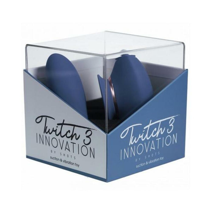 Twitch 3 Silicone Rechargeable Vibrator & Suction Blue/grey - SexToy.com